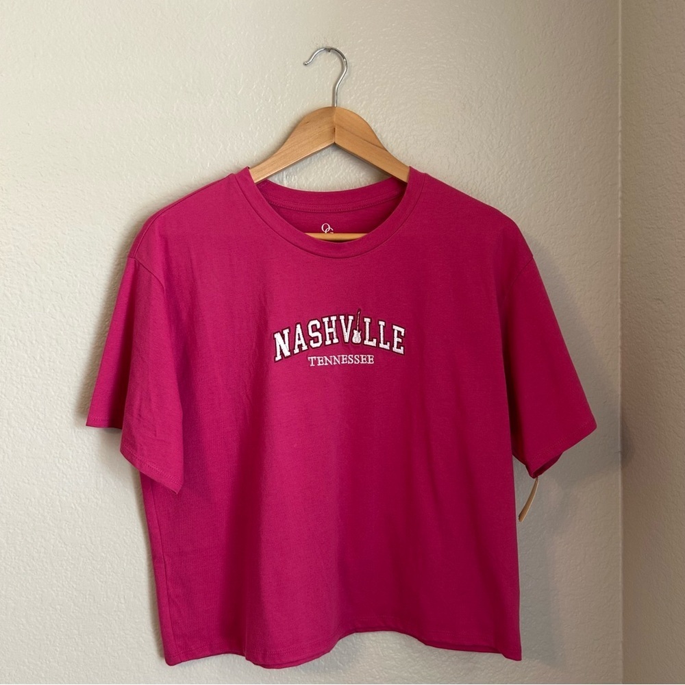 NWT, Organic Generation Women’s Hot Pink Nashville Boxy T-shirt, Size Large